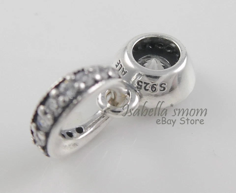 Classico Eleganza Originale PANDORA Argento Vintage Cut Ciondolo 390379CZ New W - Immagine 2 di 3