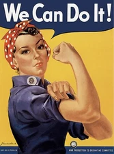 7830.Decoration Poster.Home Room wall interior design.We can do it.Strong Woman