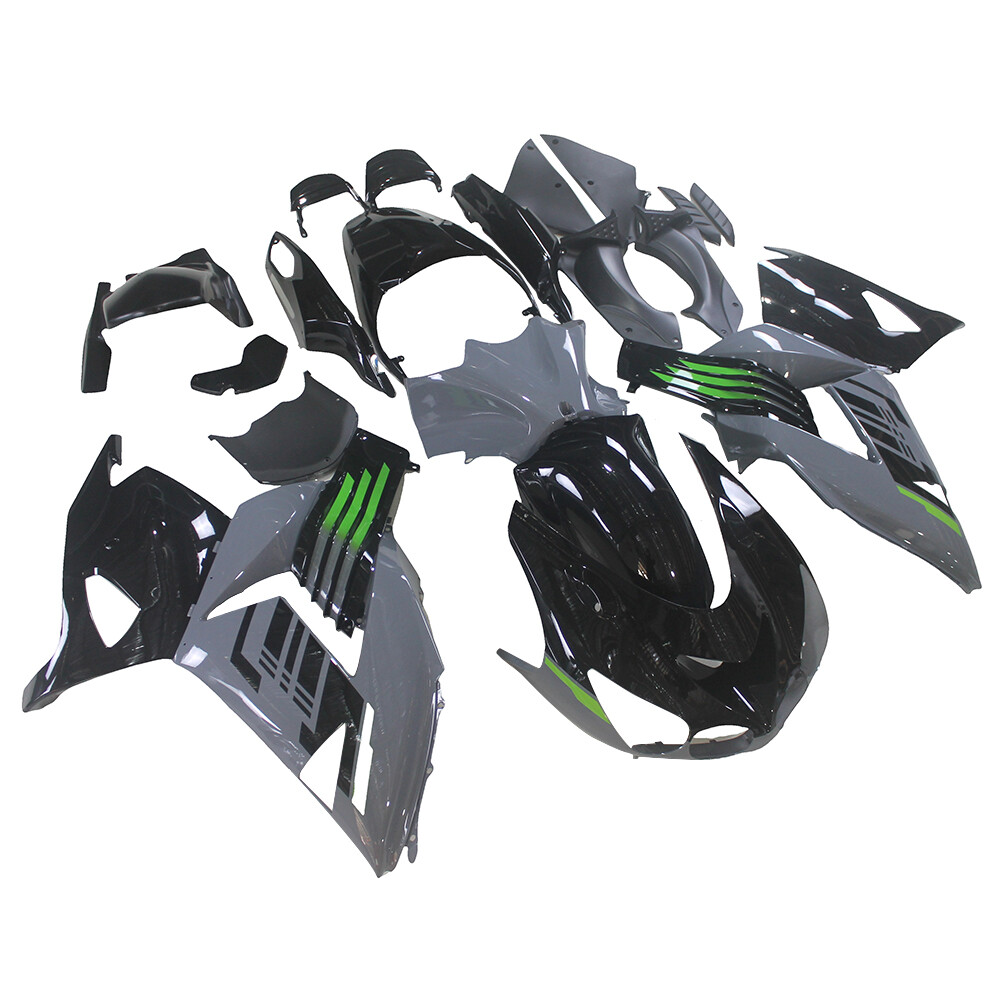 Injection Gray Fairing Kit for Kawasaki ZX14R ZZ-R1400 2006-2011