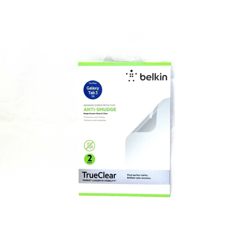 BELKIN SCREEN PROTECTOR FOR SAMSUNG GALAXY TAB 3 7.0 7" ANTI SMUDGE 2FILM F7P103 - Image 2 of 2
