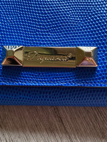 Dsquared2 Cartera Larga Piel Azul Real en Piel. Tiene herrajes tono dorado nunca usado - Imagen 12 de 12