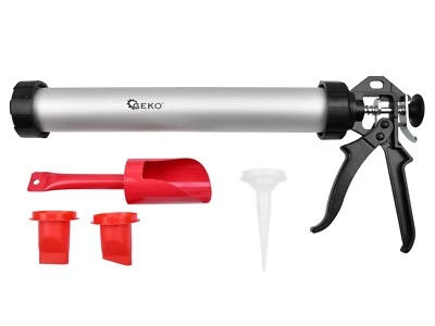 GEKO Mörtelpistole Mörtelpresse 600ml Mörtelspritze Fugenpistole Kartuschenpresse