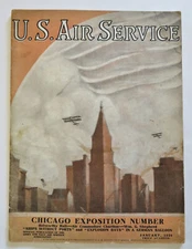 Biplane Chicago Skyline 1920 U.S. Air Service Aviation Magazine complete issue