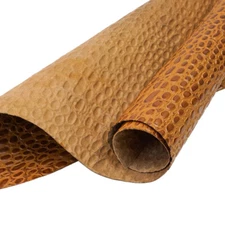 SLC Jelly Bean Croc Print Embossed Leather Cut by the Square Foot 0.8mm to 1.2mm