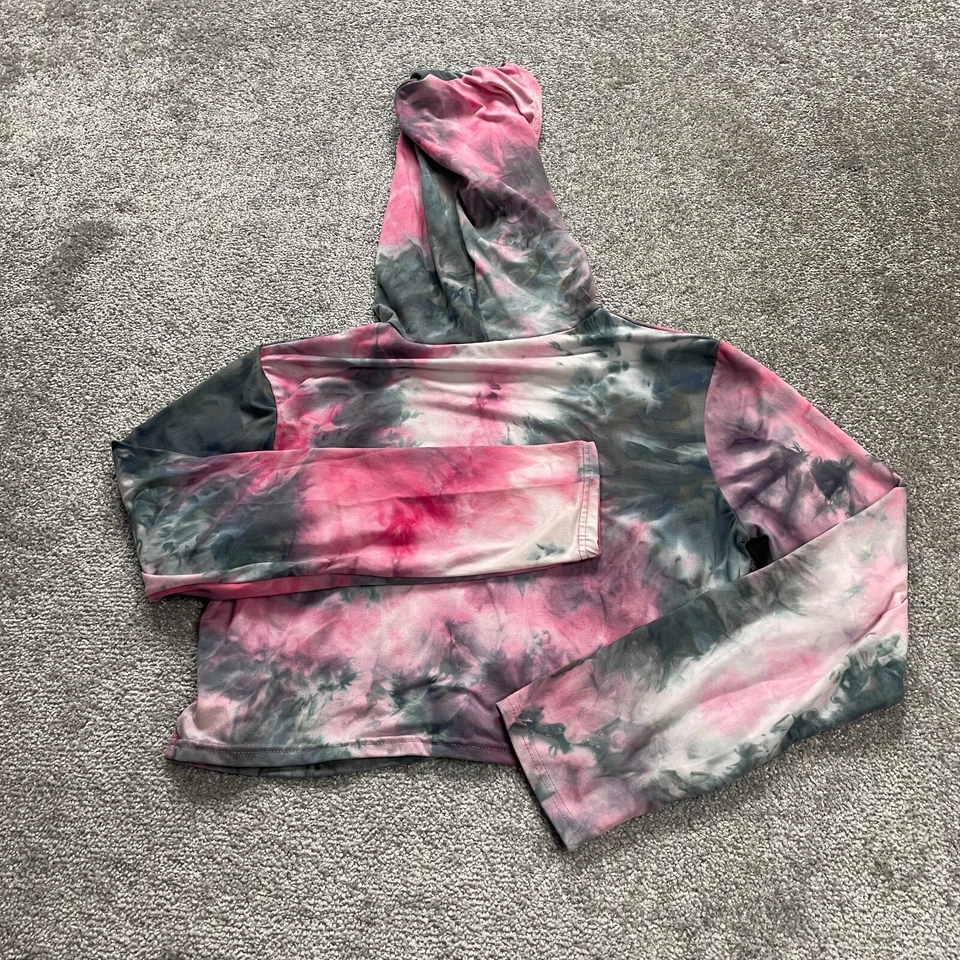 Unbranded 2 Piece Lounge Set Sweatpants Cropped Hoodie Jacket Juniors XL Tie Dye - Image 3 of 4