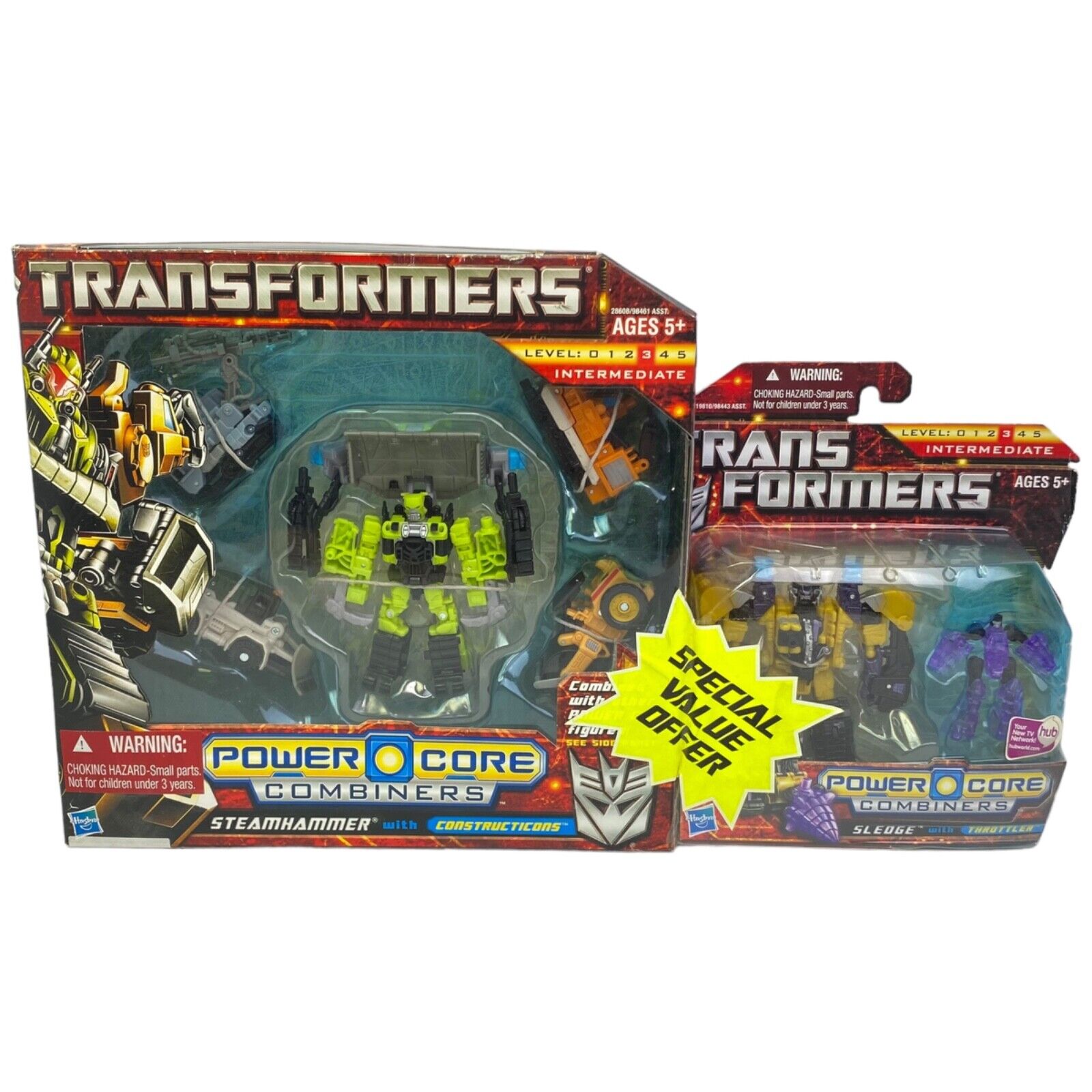 Transformers Power Core Combiners Steamhammer Construticons Sledge Value Pack