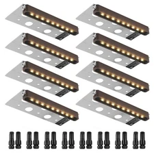 8-Pack 6.8" LED Hardscape Lighting Retaining Wall Step Paver Lights 3W