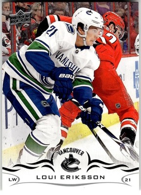 2018-19 Upper Deck #429 Loui Eriksson Vancouver Canucks NHL