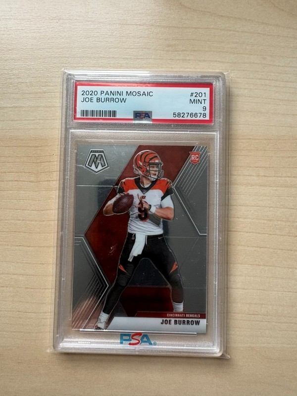 2020 Panini Mosaic Joe Burrow rookie PSA 9 Cincinnati Bengals