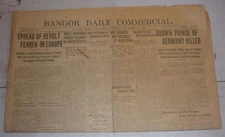 German Crown Prince Killed? - Bangor Maine Daily Commercial, Nov. 13, 1918
