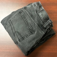 American Eagle Curvy Mom Jeans Women Size 4 Short Black Wash Stretch Streetwear