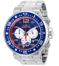 Invicta NFL Grand Pro Diver Buffalo Bills Steel 52mm Blue Chronograph Watch New