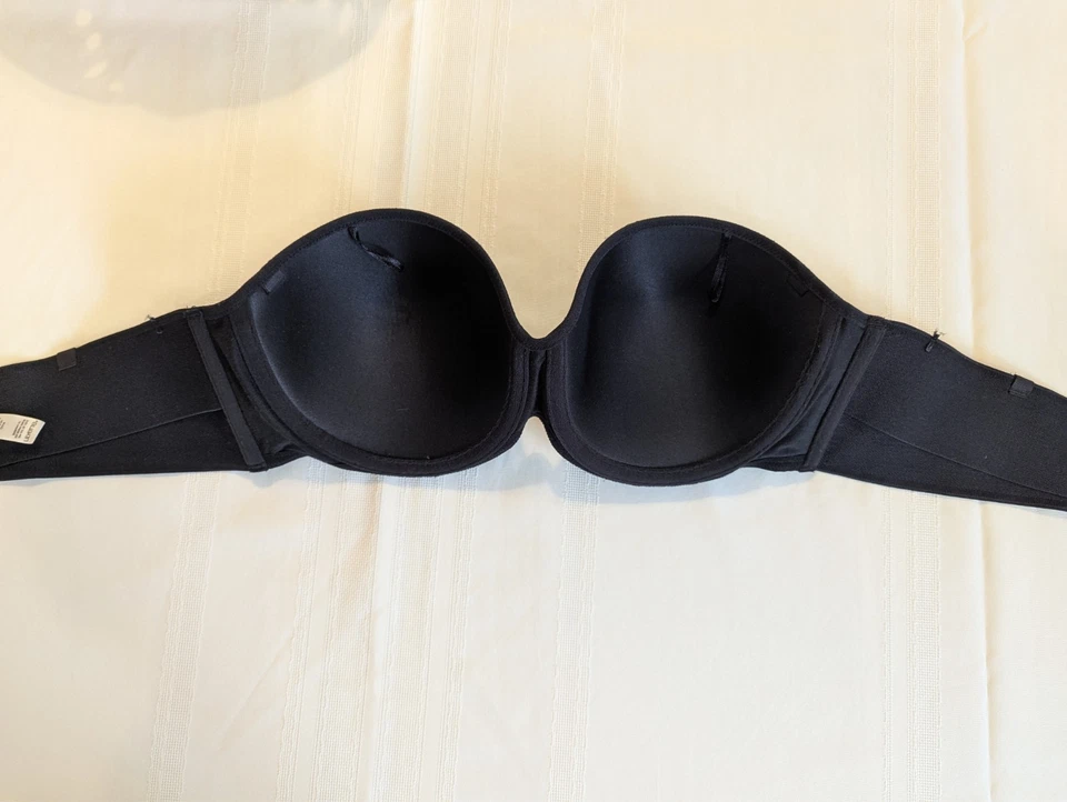 Lilyette Nuevo Sujetador Negro Sin Tirantes con Alambre Talla 40C Foto 3 de 4