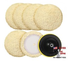 Pcs Wool Buffing Polishing Pads Hook Loop Cutting Pads 6 Inch 6 Original Color