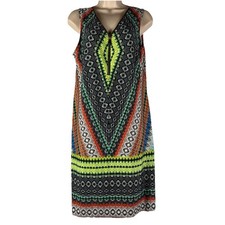 Dressbarn Shift Dress Women's Medium Above Knee Sleeveless Lightweight Stretch