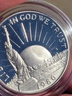 UNITED STATES LIBERTY COINS ~ DOLLAR & HALF DOLLAR ~ 1886-1986 ~ W/BOX & PAPERS! — photo 9