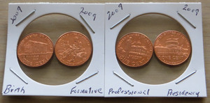 4 2009p Lincoln Bicentennial (1P6,7) Birth, Formative, Professional, Presidency
