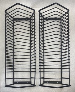 Black Atlantic 1261 Style Metal Wire 20/24 CD Jewel Case Storage Rack Wall Mount