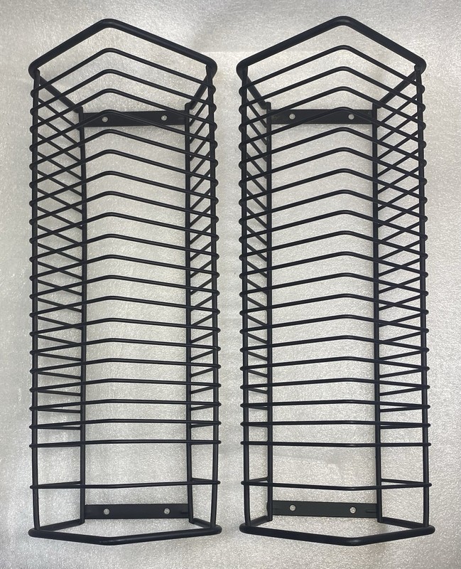 Black Atlantic 1261 Style Metal Wire 20/24 CD Jewel Case Storage Rack Wall Mount
