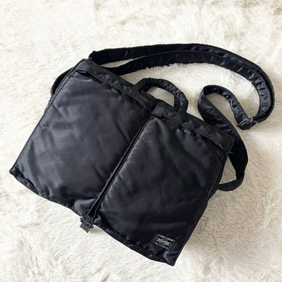 YOSHIDA PORTER Tanker 2-Wege Helmtasche schwarz Nylon Medium gebraucht Japan