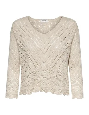 JdY Damen 3/4 Cropped Strickpullover Tapioca Größe L JDYNEW SUN - Bild 1 von 4