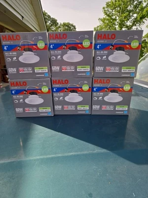 Halo 4" All-In-One White LED Recessed Dimmable Light Model # LT460WH6930R 6 Pack - Image 1 of 4
