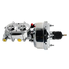 7" Chrome Street Rod Power Brake Booster & Master Cylinder Kit Brakes Custom Car