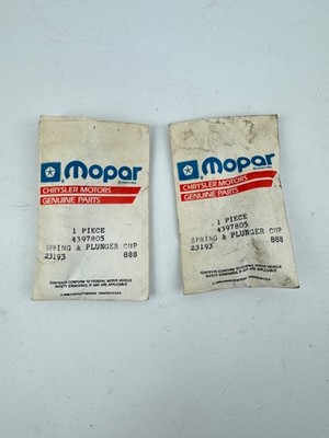 x(2) Mopar Carburetor Pump Plunger Cup and Spring # 4397805