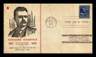 US COVER THEODORE ROOSEVELT PRESIDENTIAL SERIES FDC SCOTT 830 LINPRINT CACHET
