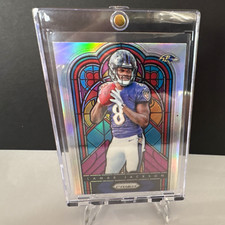 Panini 2018 Prizm Stained Glass Lamar Jackson Baltimore Ravens RC Insert #SG-10