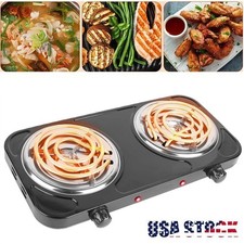 Portable Hot Plate Electric Stove Cooktop Double Burner 2000W Burner for Cooking