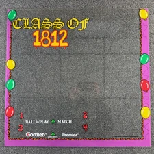 Gottlieb Class of 1812 Pinball Machine Game Backglass Outer ORIGINAL NOS 
