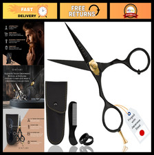 Precision Beard Mustache Scissors - 5.5" Japanese Steel, Sharp Blades, Ergonom