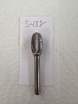 1 NEW FALCON / SGS 1/4'' SHANK CARBIDE BURR. SE-5. DOUBLE CUT. END CUT (S438)