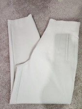 Zara Women's High Waist Tapered Leg Ivory Pants Saze M 9