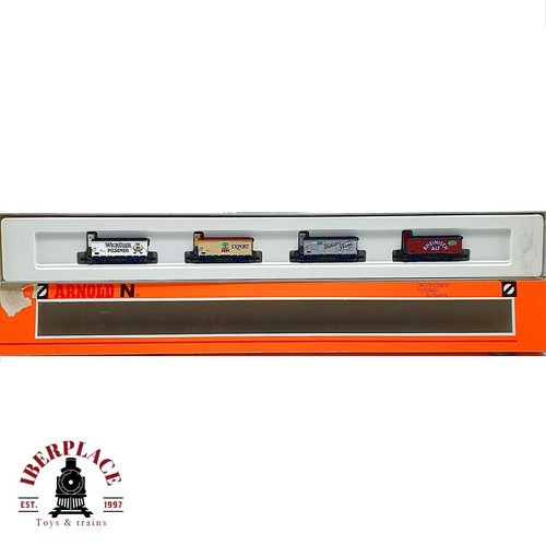 ♻️ Arnold 00137 Set 4 vagones cerveceros Bierwagen DB escala N 1:160 | Condition: Gebraucht