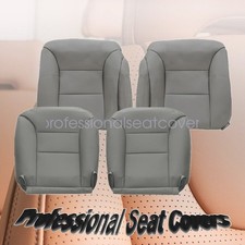 For 1995-1999 Gmc Yukon Driver Passenger Bottom Top Leather Seat Cover Gray For 1995-1999 Gmc Yukon Driver Passenger Bottom Top Leather Seat Cover Gray