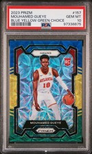 2023 PANINI PRIZM BLUE YELLOW GREEN CHOICE #157 MOUHAMED GUEYE RC PSA 10