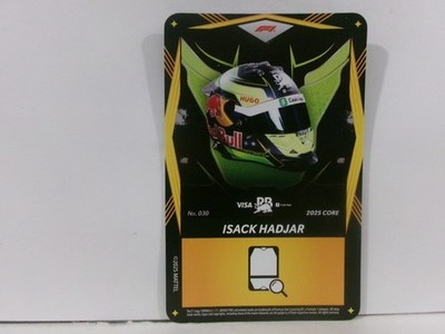 2025 UNO Elite Core F1 Formula 1 BASE YELLOW HELMET #030 ISACK HADJAR