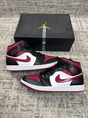 Größe 11 - Nike Air Jordan 1 Mid ''Bred Toe'' schwarz rot 554724 066 2019 Release