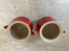 2 Vtg LE CREUSET MINI BEAN POT *LIDDED *CERAMIC *MATCHING *PRE-OWNED *EXCELLENT — photo 10