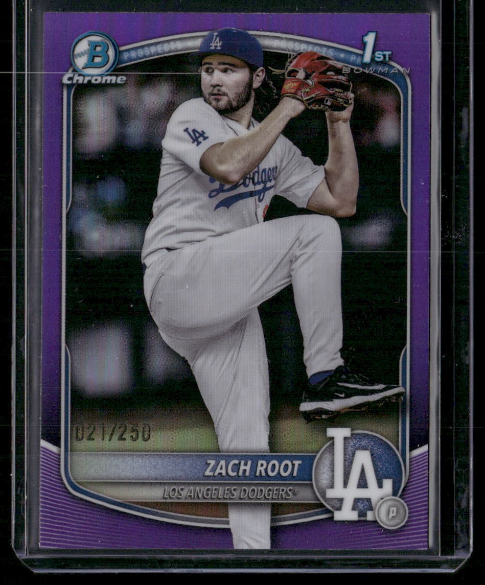 2025 Bowman Draft #BDC-22 Zach Root Chrome Purple Refractor True Purple /250