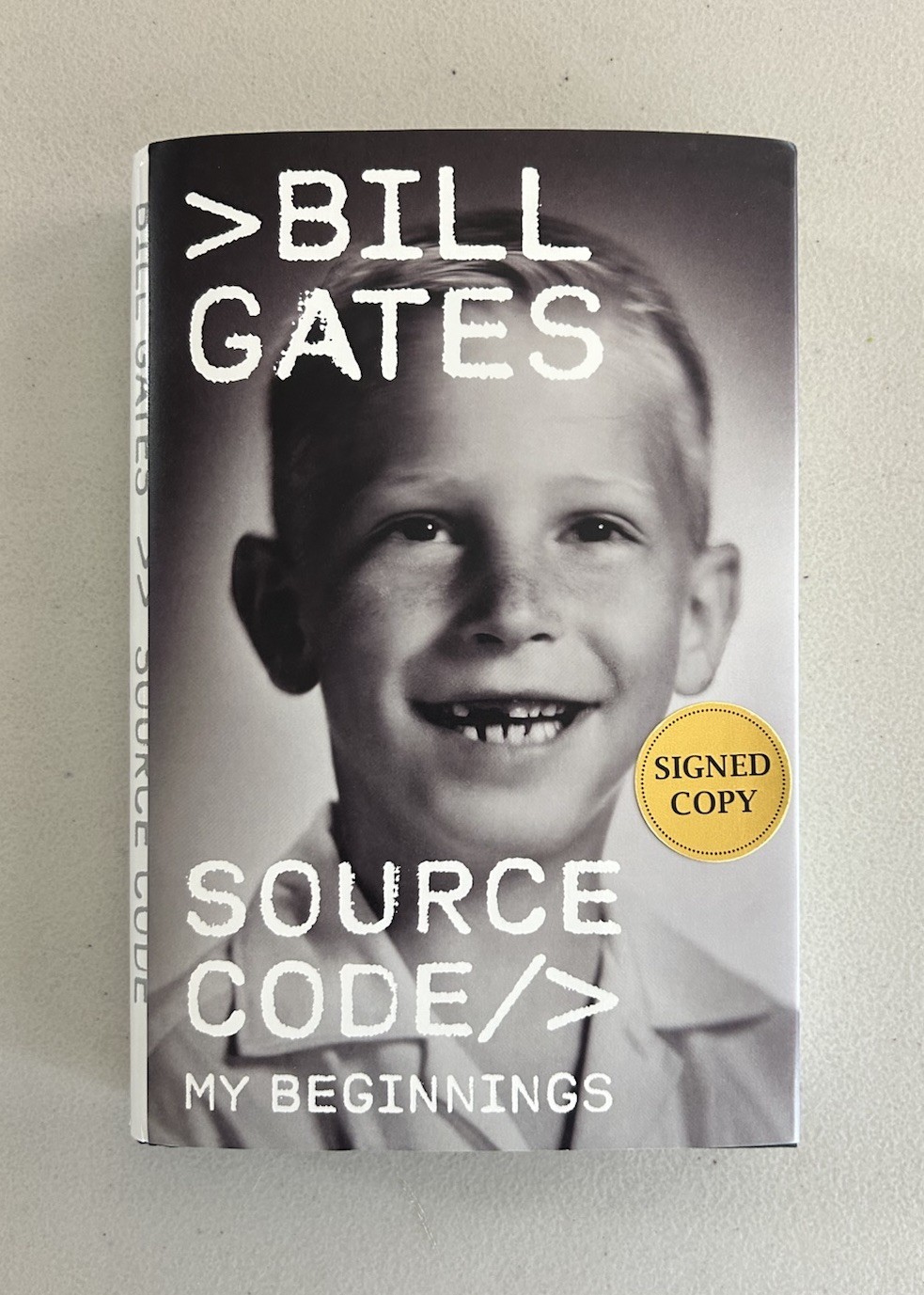 Bill Gates Source Code My Beginnings Signed Autographed Hardcover FREE SHIPPING
