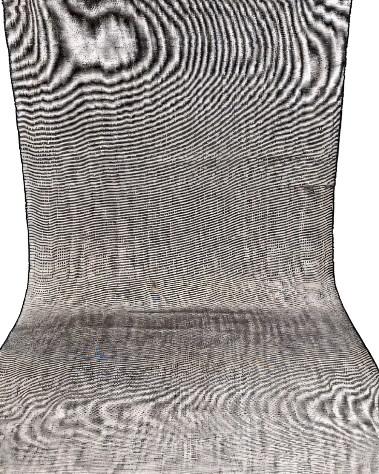 Silver Gray Silk Moire Watermark Patterned Fabric Fabric By 2 Meters. - Image 2 of 4