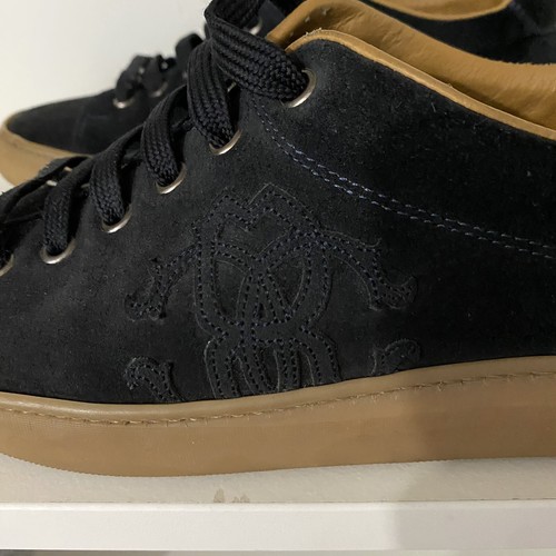 Roberto Cavalli Zapatillas Deportivas Gamuza Monograma Apliques Hechas en Italia EU 41 - Imagen 7 de 10