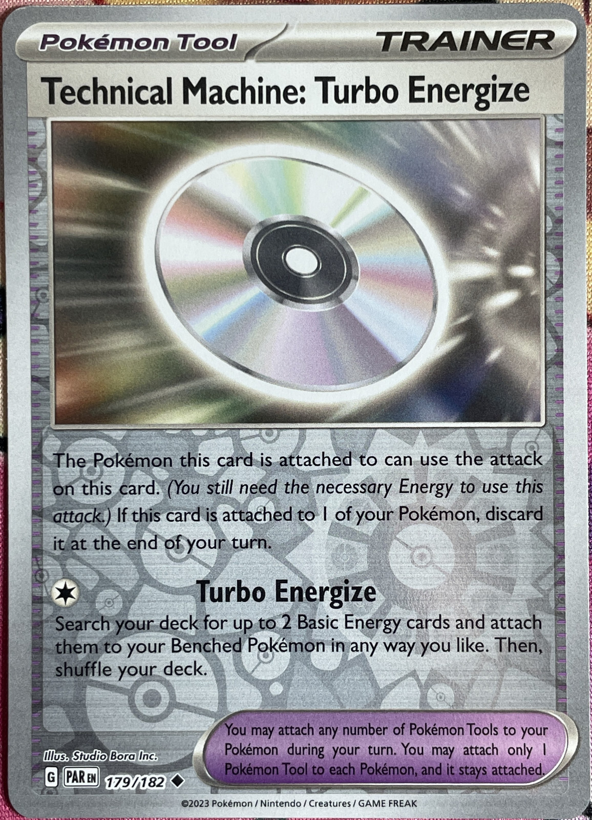 Technical Machine: Turbo Energize Reverse Holo - 179/182 - Paradox Rift Pokemon