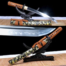 Very Sharp Japanese Wakizashi Sword Tanto Samurai Katana T10Steel Clay Tempered 