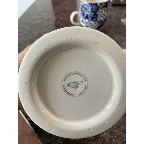 Tasse à café Anthropologie lettre A initiale blanche noire rétro tasse à raser monogramme - Photo 4 sur 4