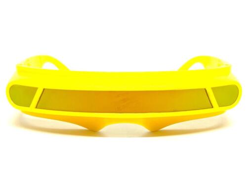 SPACE ROBOT PARTY CLUB RAVE COSTUME CYCLOPS FUTURISTIC SUN GLASSES Yellow Frame - Picture 3 of 6