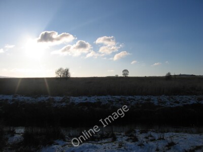 Foto 6x4 verschneite Kors Caron Naturschutzgebiet Swyddffynnon Blick aus der r c2010